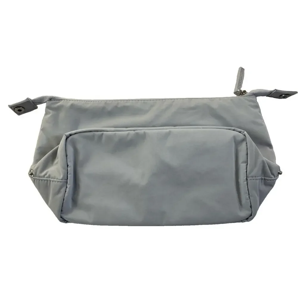 Athleta Medium All About Cosmetic Bag in Gossamer Light Pale Blue Toiletry #NE58